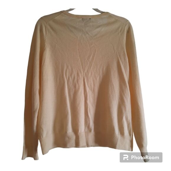 Talbots Merino Wool Collarless Button Down Cardigan Sweater - Picture 3 of 7